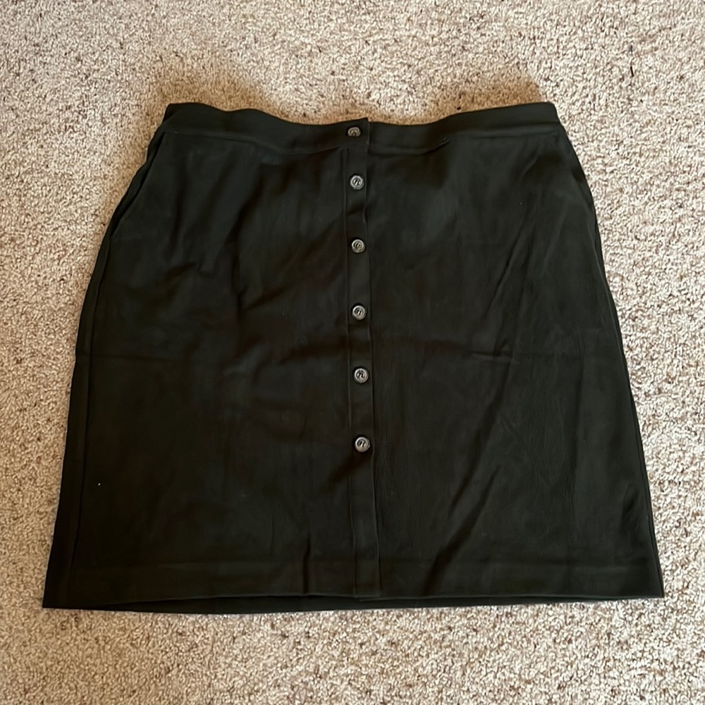 Dark Forrest Green Skies Are Blue Corduroy Skirt